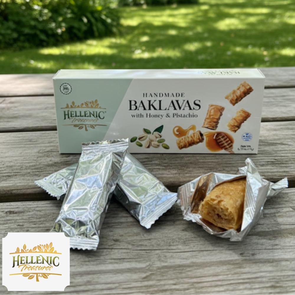 Hellenic Treasures single foil-wrapped piece highlighting freshness and travel convenience