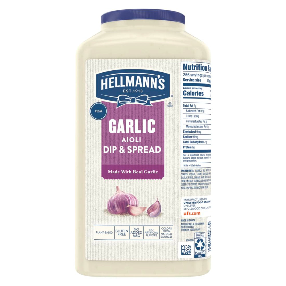 Hellmann's jar front label showing product name and size for quick identification
