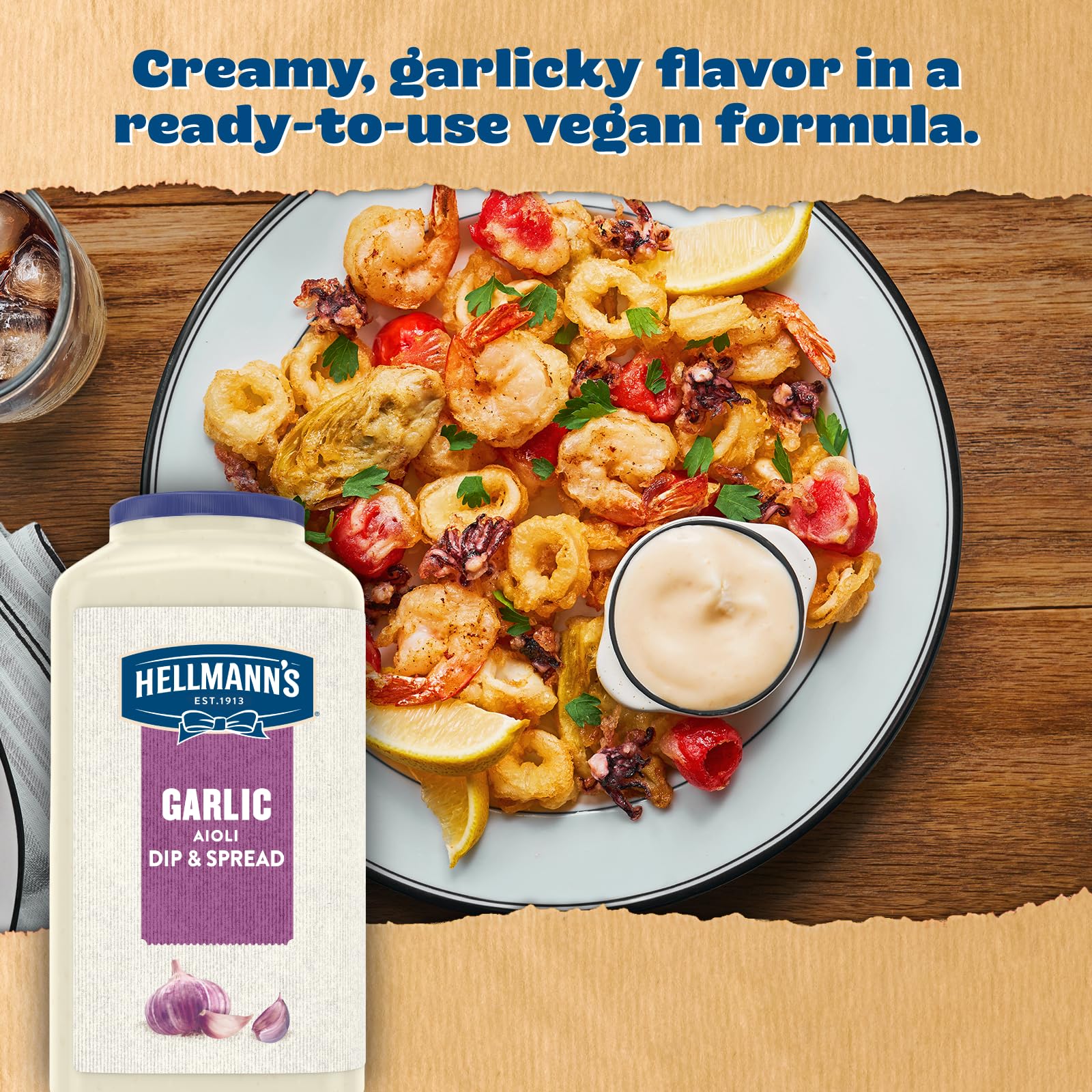 Hellmann's aioli spread on a sandwich illustrating flavor boost and visual appeal