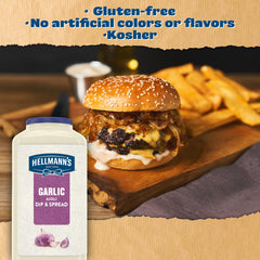 Hellmann's aioli close-up texture showing smooth consistency for even spreading