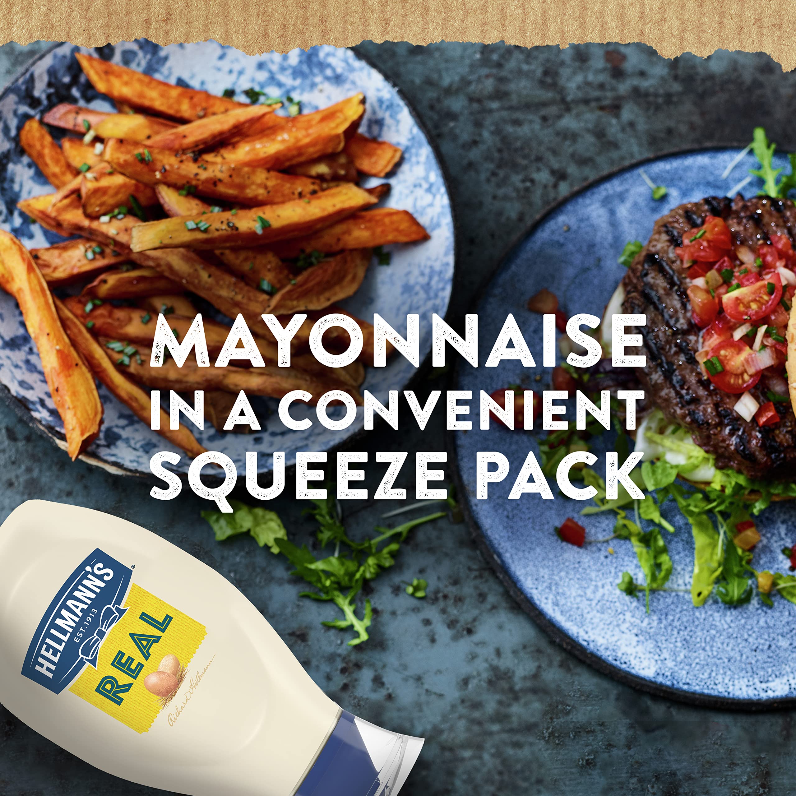 Hellmann's in kitchen serving bowl ready for salads and meal prep convenience