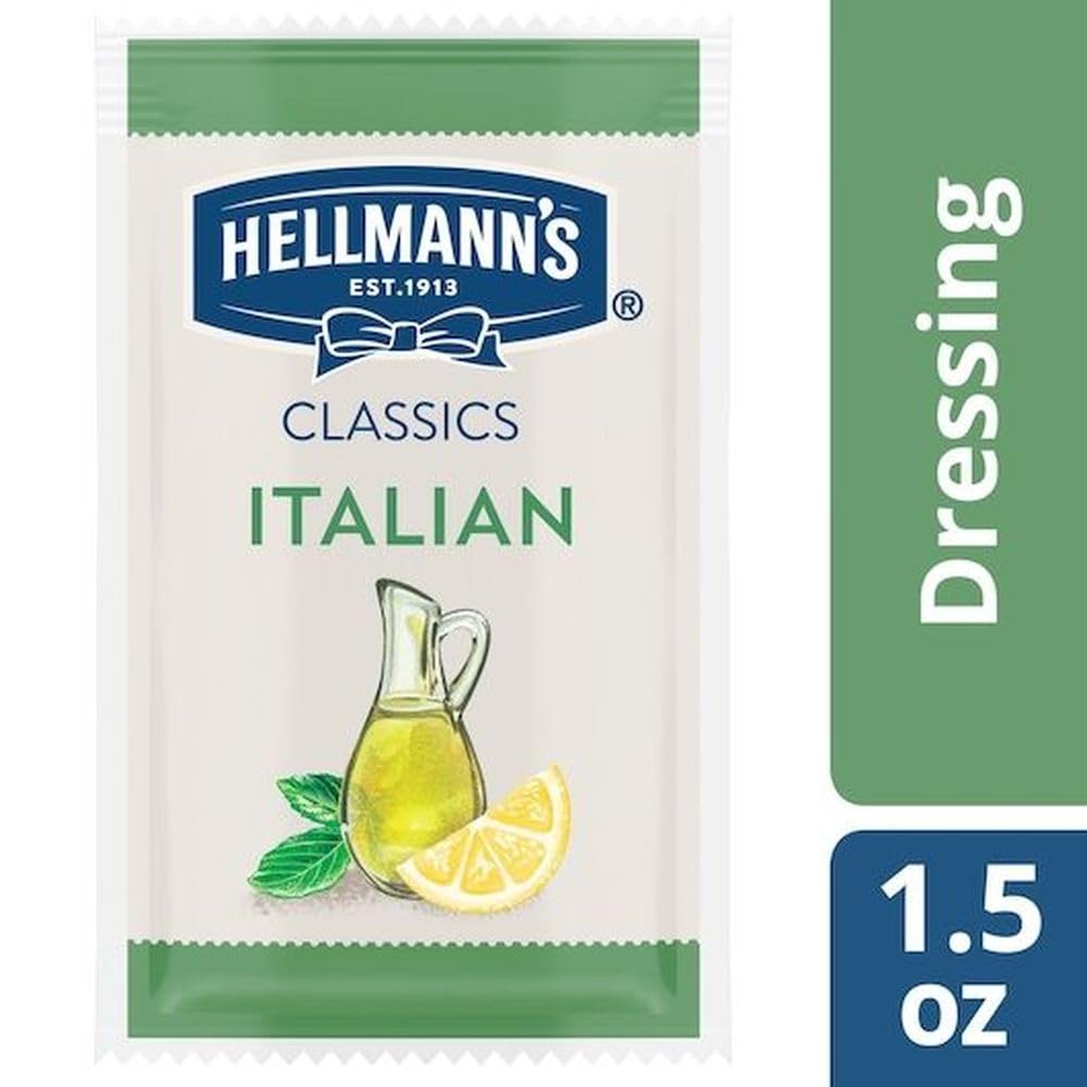 Hellmann's packets neatly arranged in a catering box for easy distribution