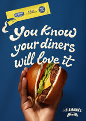 Close-up of Hellmann's mayo texture spread on bread, creamy consistent texture benefit