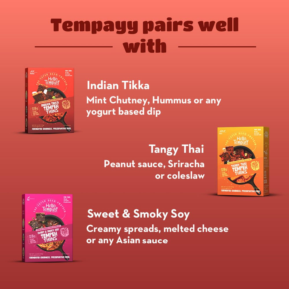 Hello Tempayy tempeh layered in sandwich illustrating hearty protein upgrade