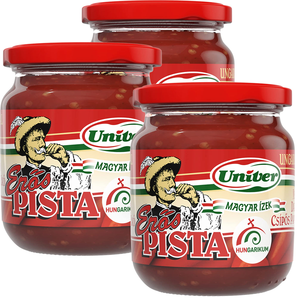 Hencher Eros Pista front packaging showing label and jar, authentic Hungarian flavor