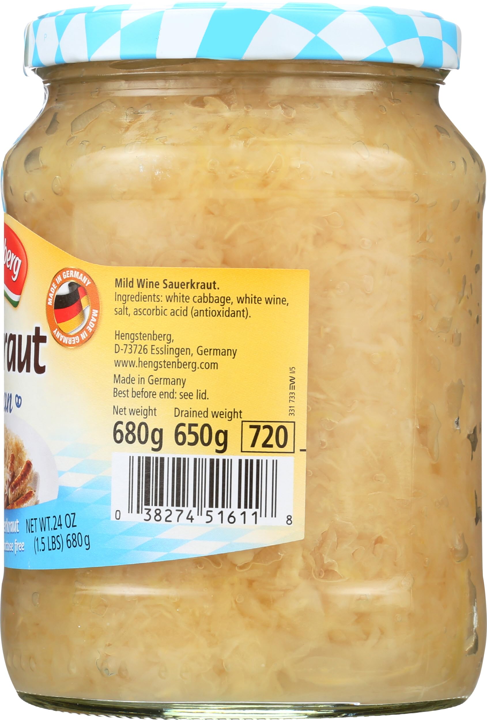 Hengstenberg jar next to a measuring cup showing serving size and quantity benefit
