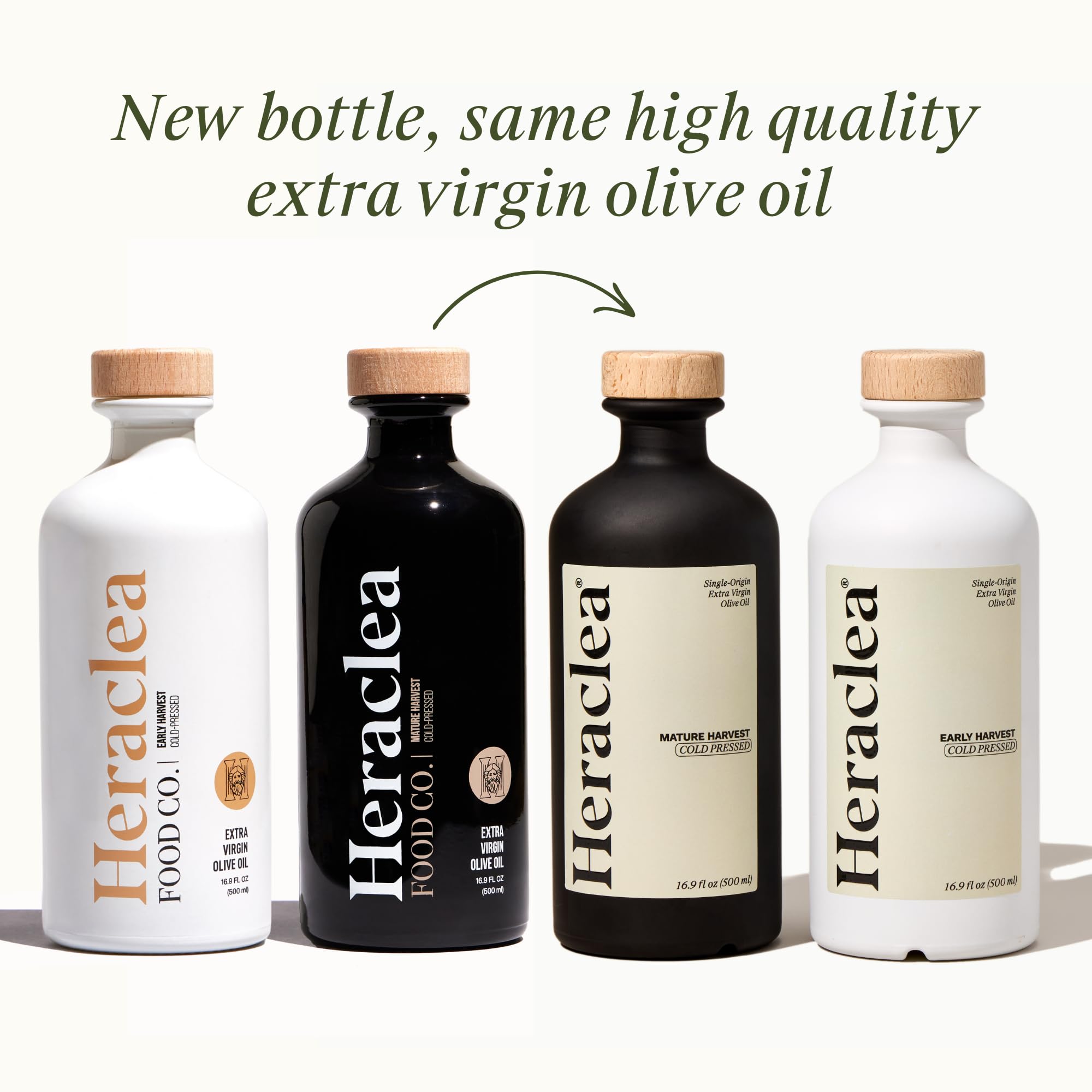Heraclea bottle with farming staff showing ethical cultivation and traceability benefit