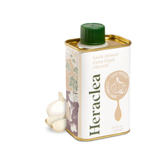 Heraclea front bottle showing label and garlic flavor benefit