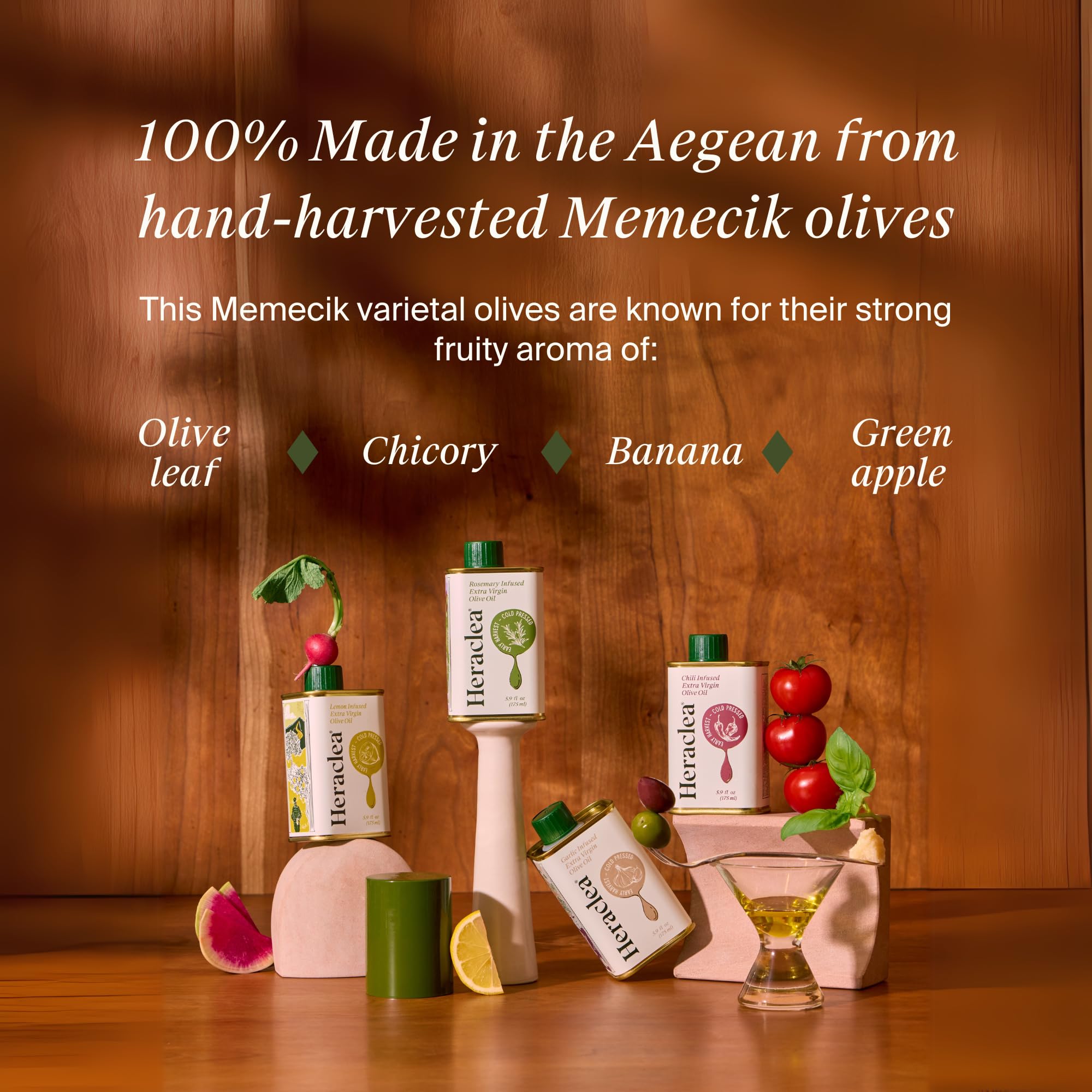 Heraclea olives and lemons together illustrating natural ingredients and origin