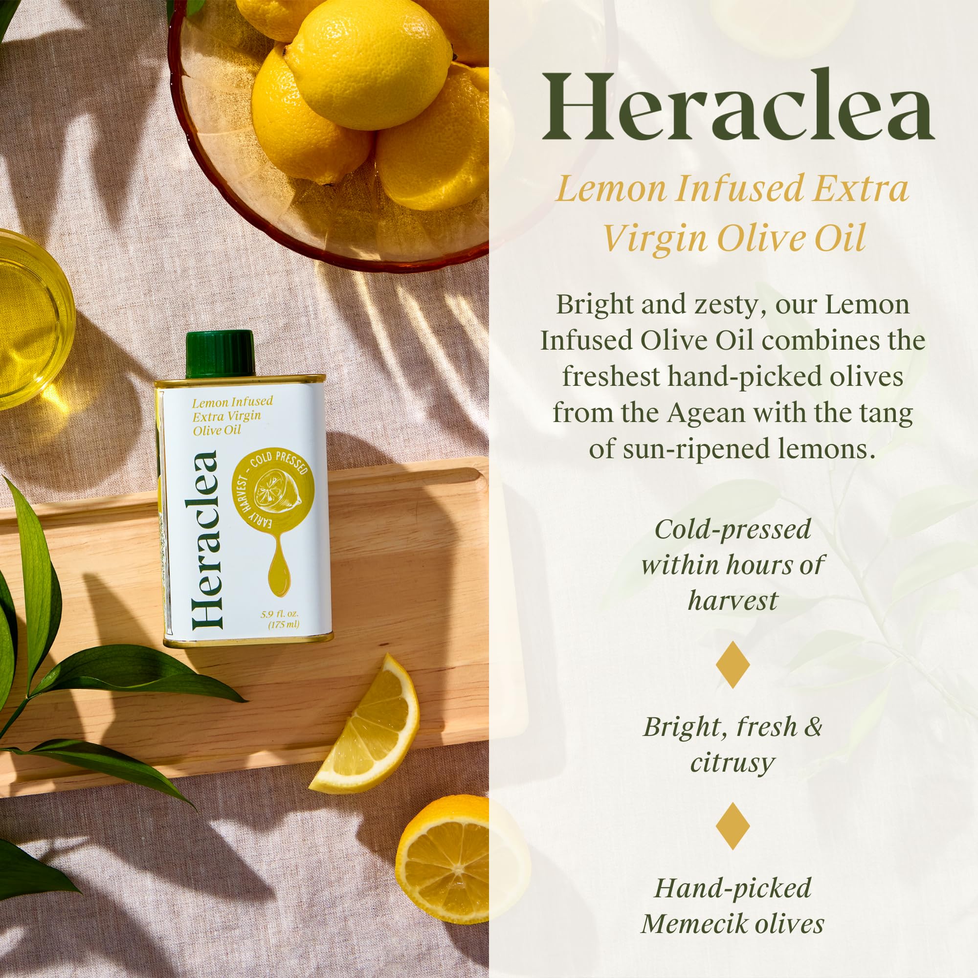 Heraclea olive oil texture in a spoon showing rich consistency and antioxidant benefit