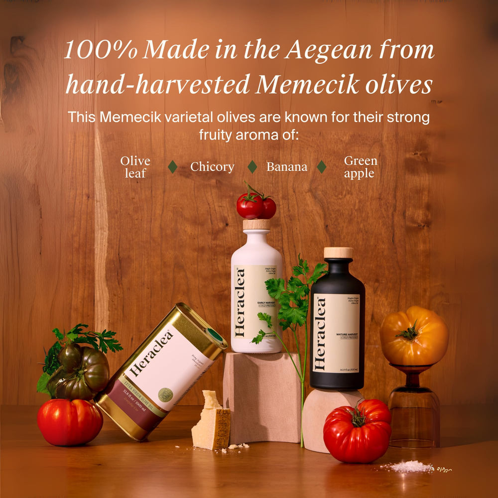 Heraclea oil texture on spoon showing rich mouthfeel benefit