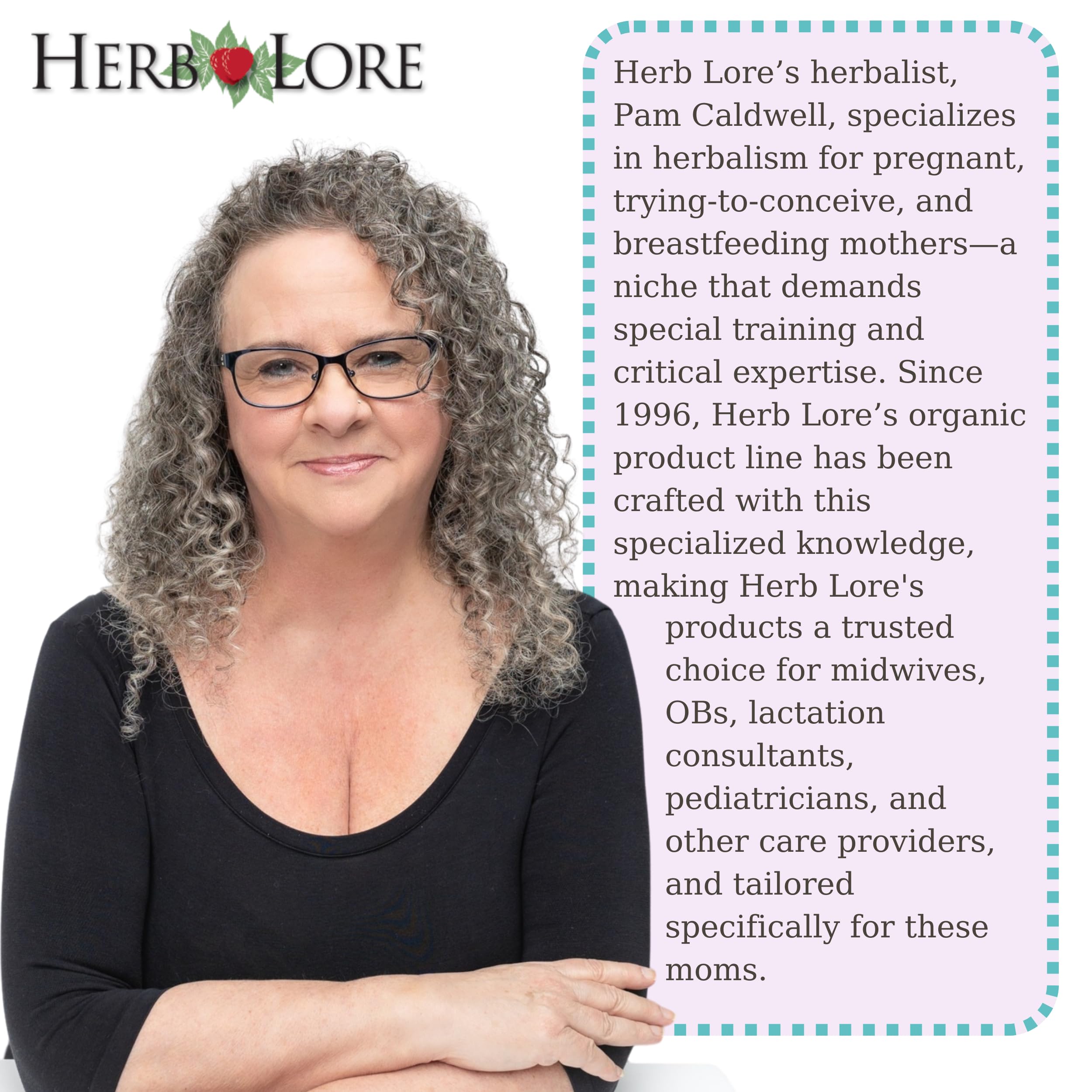 Herb Lore resealable bag and label detail for freshness and storage ease