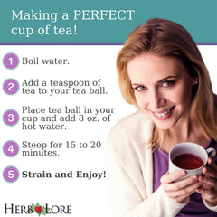 Herb Lore measuring scoop with loose leaf for accurate serving control