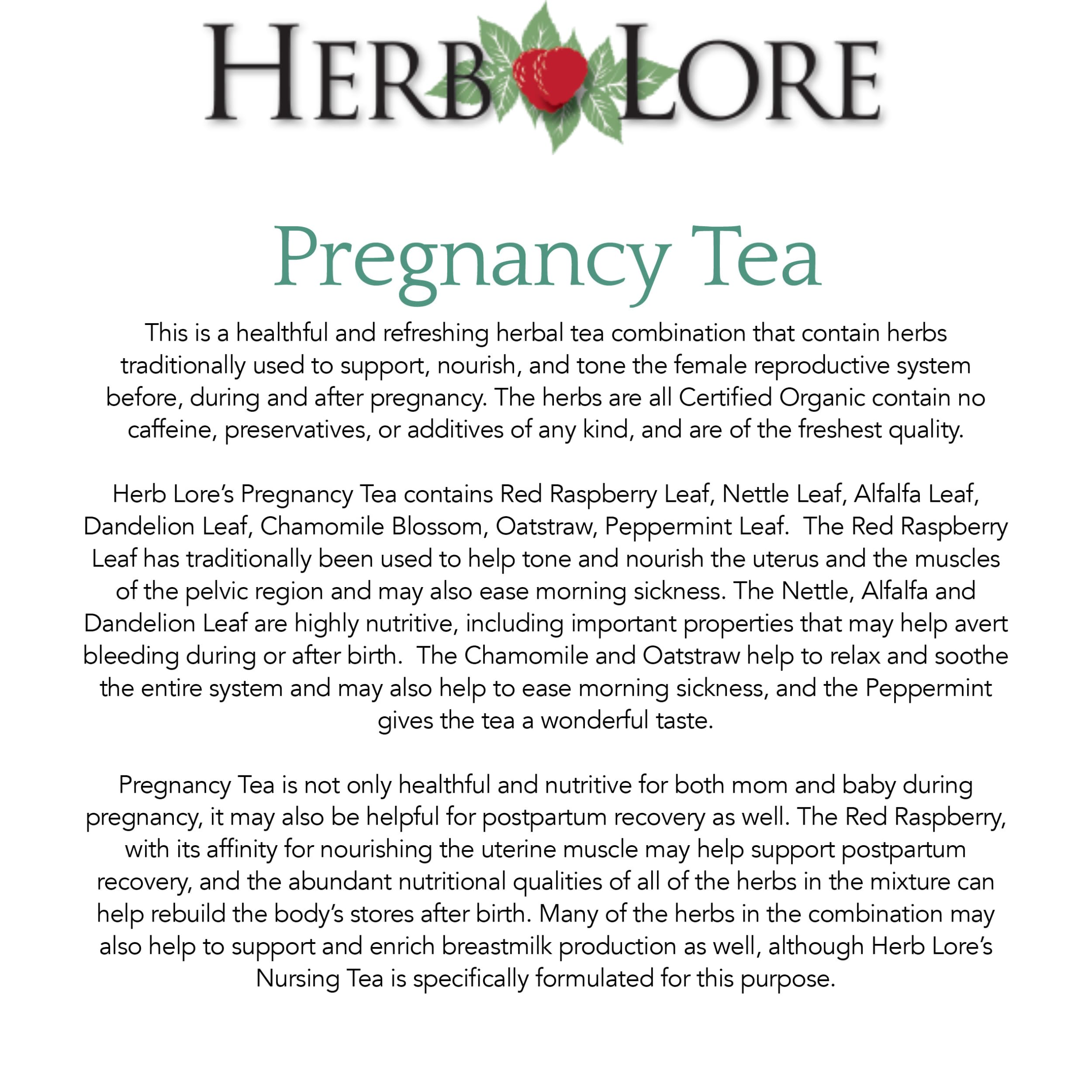 Herb Lore chilled pitcher and glass highlighting refreshing prenatal sip option