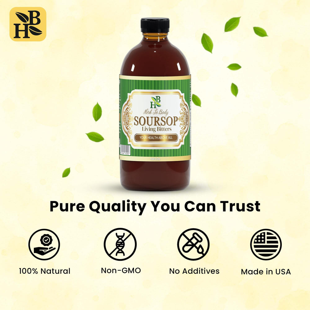 Herb To Body close-up of wildcrafted soursop leaves highlighting authenticity