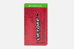 Herbalife Liftoff front packet with tablets, portable energizing boost