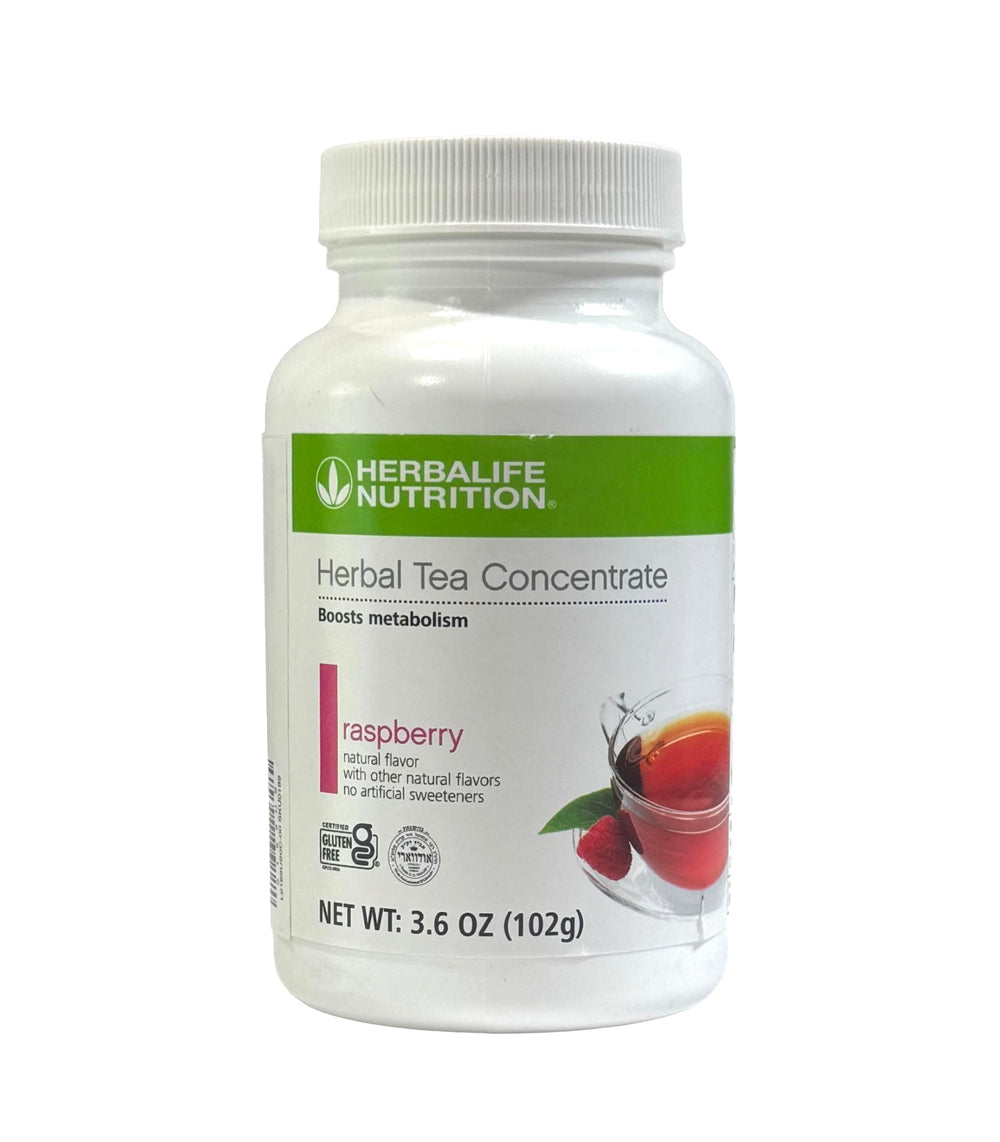 Herbalife raspberry front packaging showing product name and serving convenience