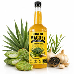 HERBALISTA label close-up showing agave, aloe and ingredient listing for clarity