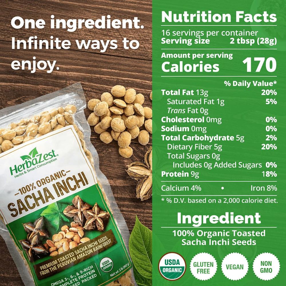 HerbaZest seeds close-up texture highlighting crunchy protein benefit