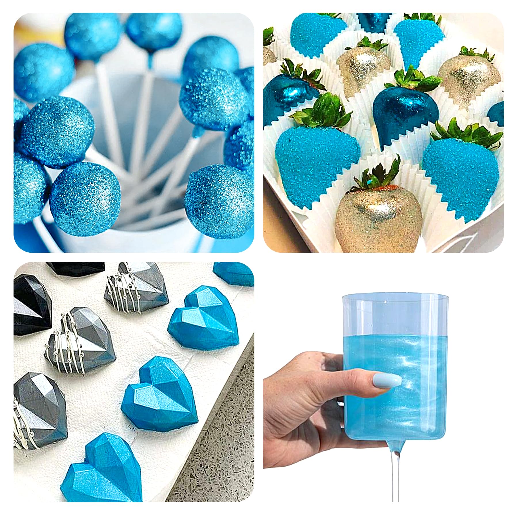 Herbeklab blue glitter close texture view highlighting vibrant safe sparkle