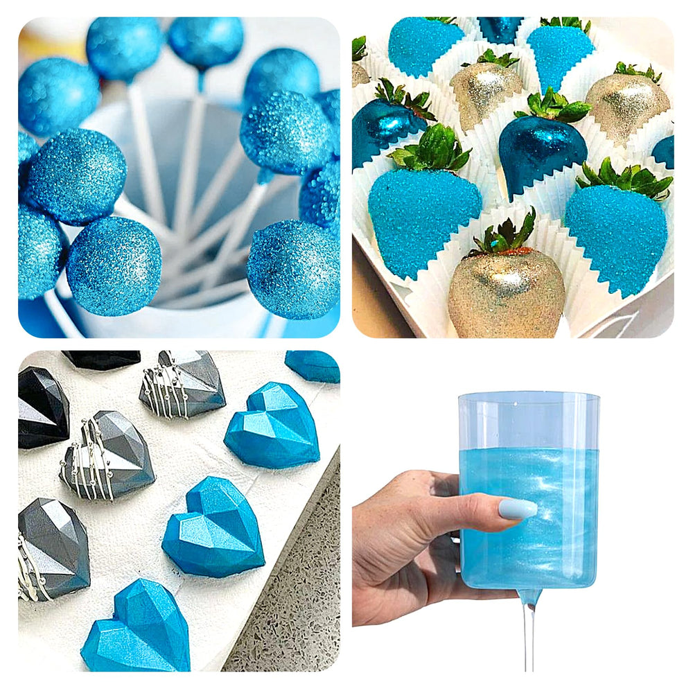 Herbeklab blue glitter close texture view highlighting vibrant safe sparkle