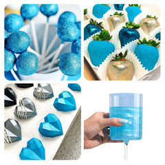 Herbeklab blue glitter close texture view highlighting vibrant safe sparkle