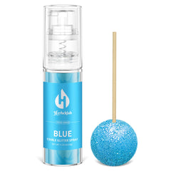 Herbeklab blue glitter front packaging showing compact 10g pump and brand