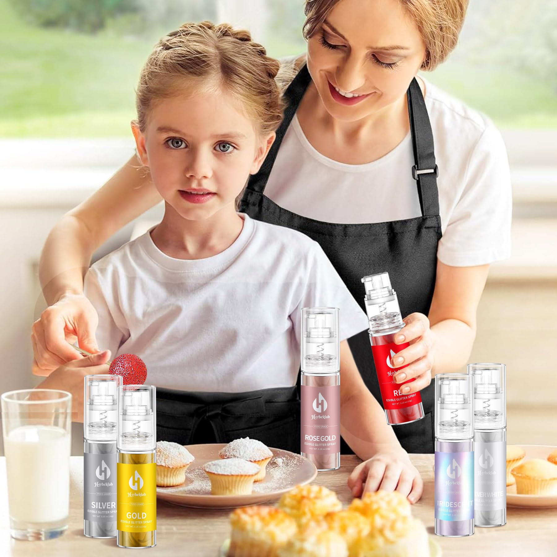 Herbeklab bottle beside a hand showing compact size and easy handling