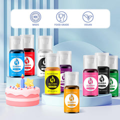Herbeklab buttercream cake slice colored brightly to show even, bold coverage