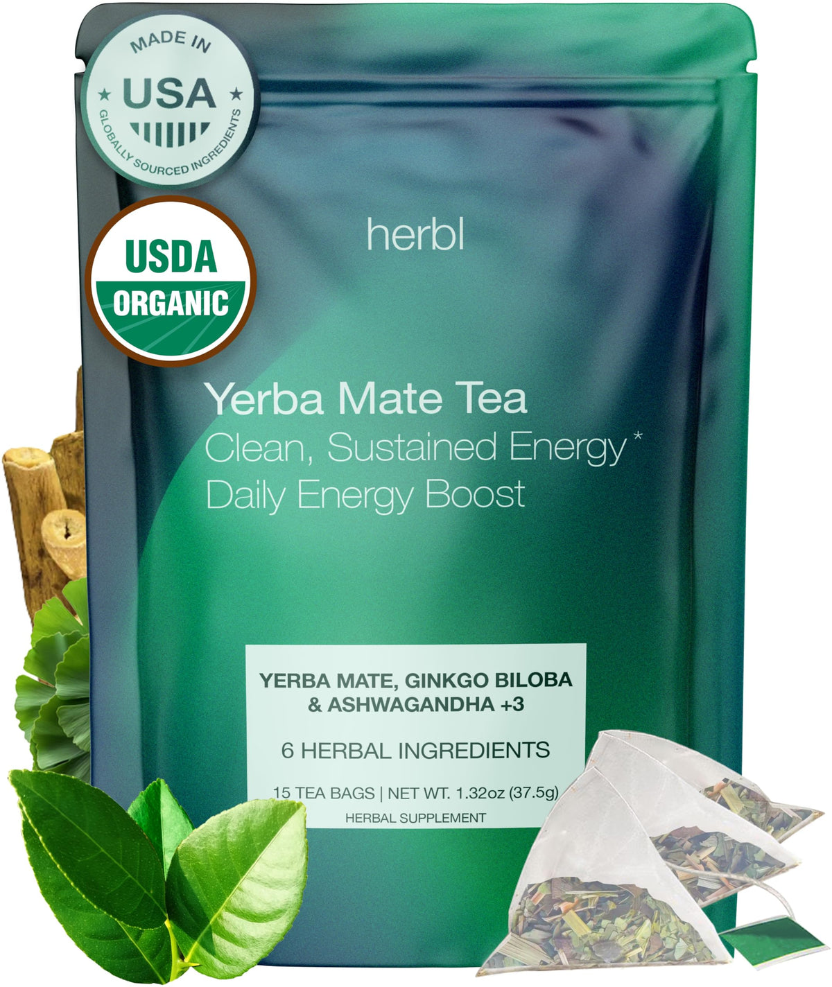 herbl front box packaging showing organic labeling and clean design for trust