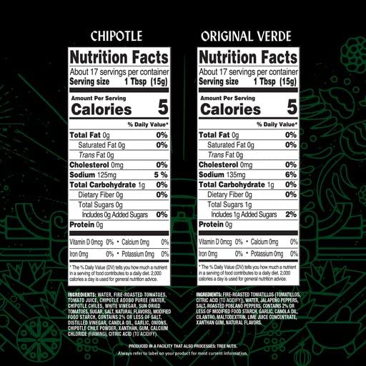 Herdez roja bottle label detail with roasted tomato aroma and authentic recipe