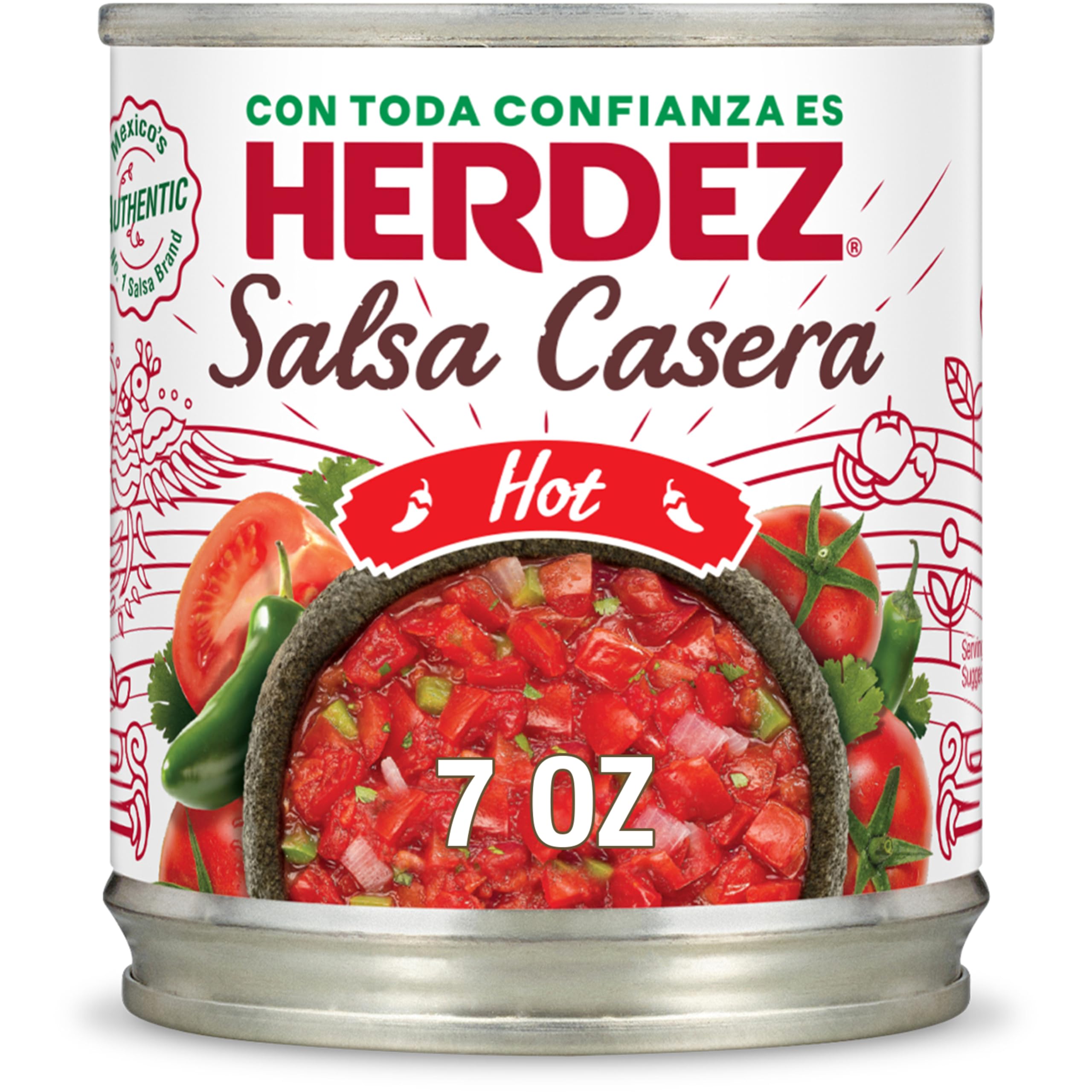 Herdez can top detail with pull-tab indicating convenience and freshness