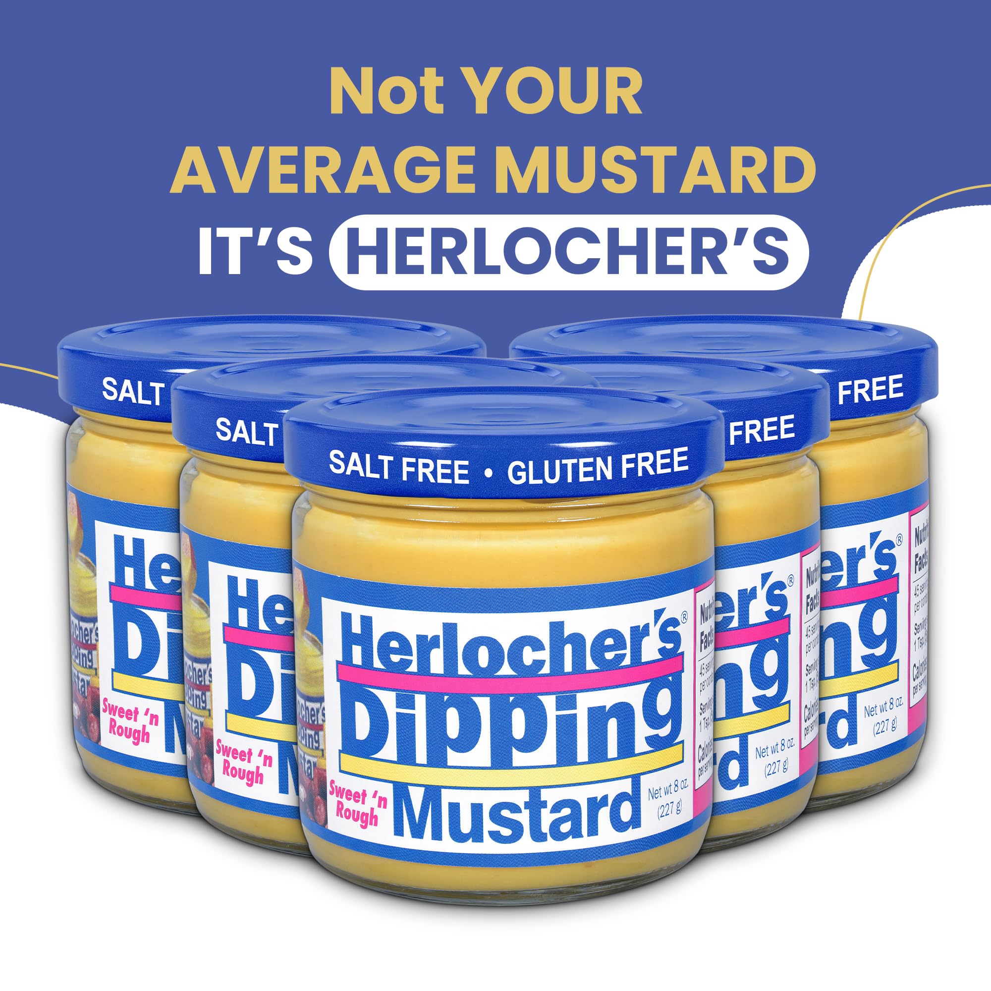 Herlocher's jar on a tailgate table with snacks, perfect for party serving
