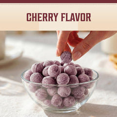 Hermann the German cherry balls scattered in a wooden bowl for sharing and display