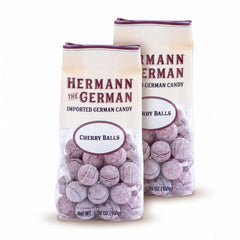 Hermann the German front packaging showing product name and cherry candy benefit