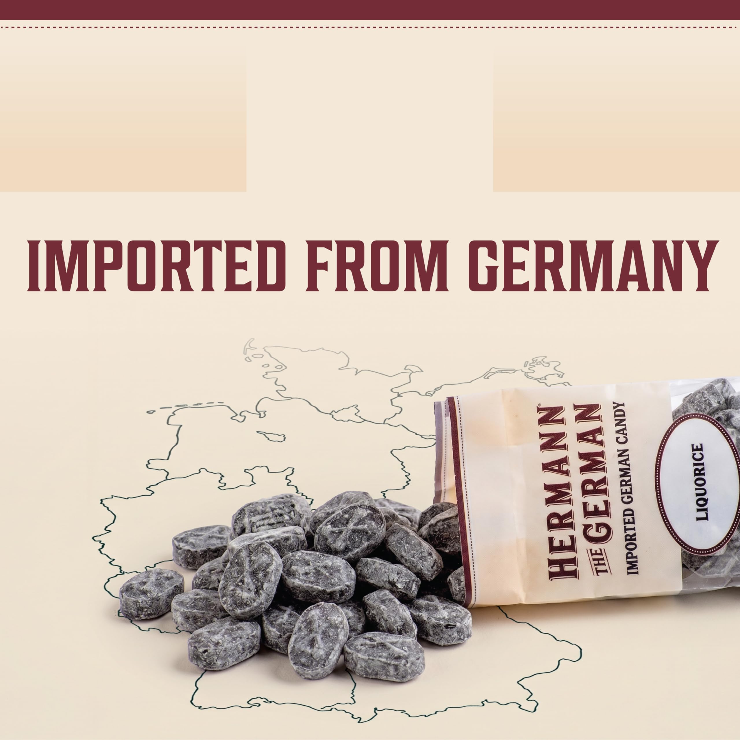 Hermann the German label and ingredients panel showing liquorice, anise, fennel oils and vegan benefit