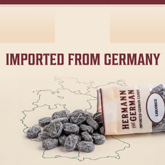 Hermann the German label and ingredients panel showing liquorice, anise, fennel oils and vegan benefit