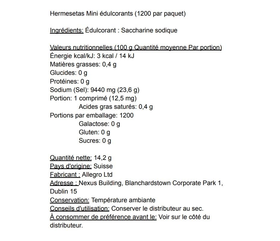 Hermesetas tubs at office beverage station offering bulk supply for workplace convenience