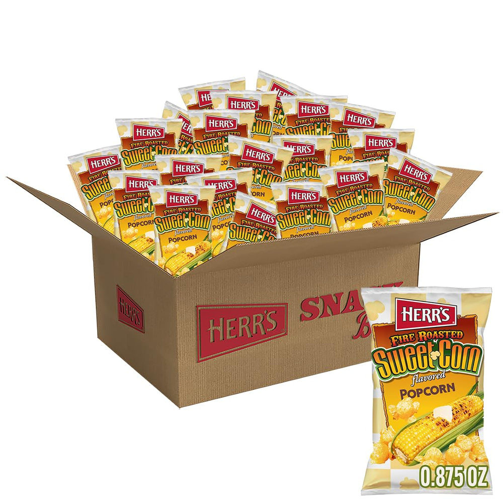 Herr’s front packaging showing flavor and convenient 24-bag pack for parties