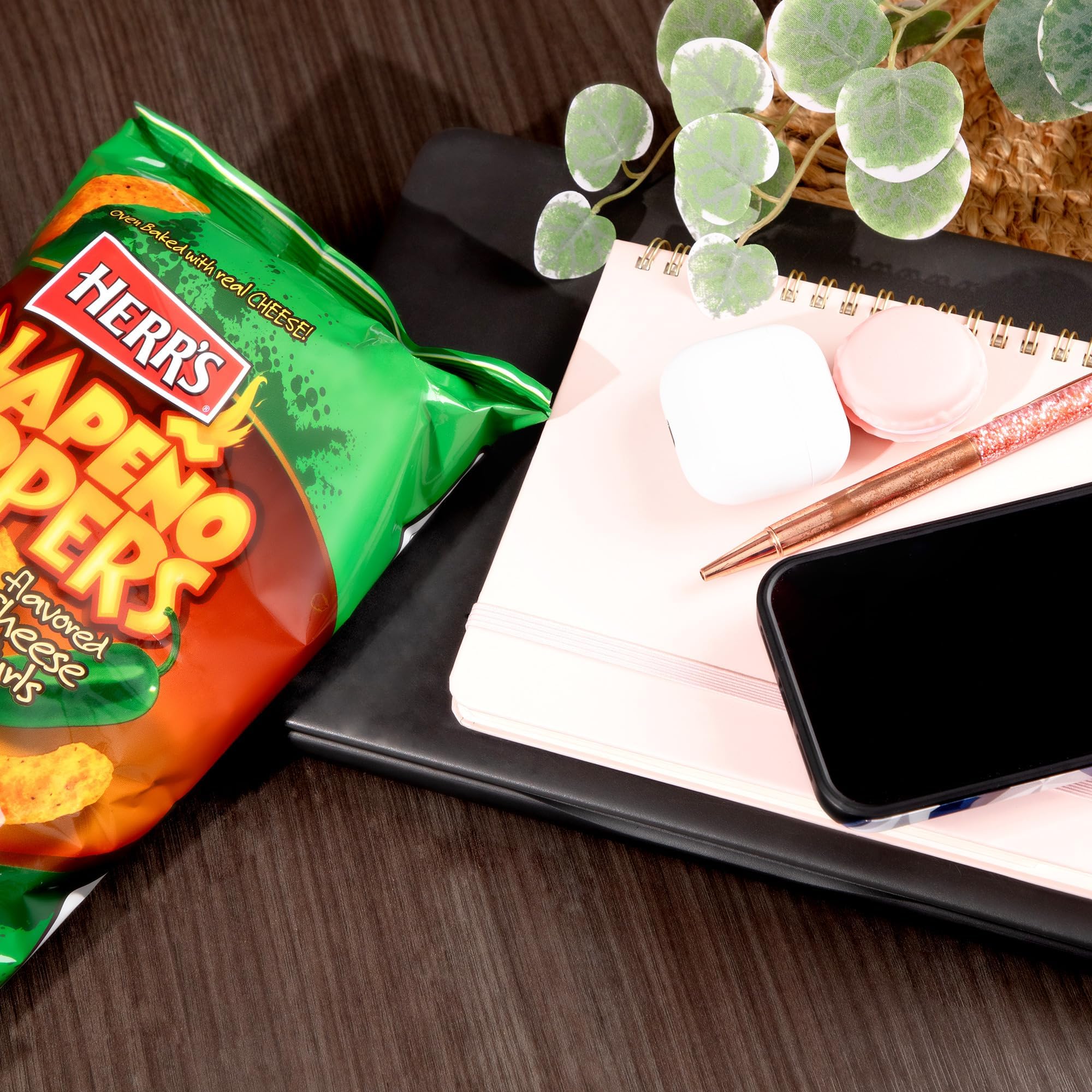 Herr's single-serve bag tucked into a lunchbox for portable snacking benefit