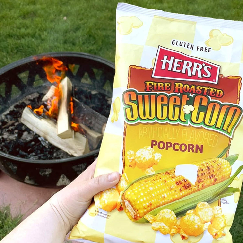 Herr’s popcorn served at a backyard barbecue offering an easy party snack