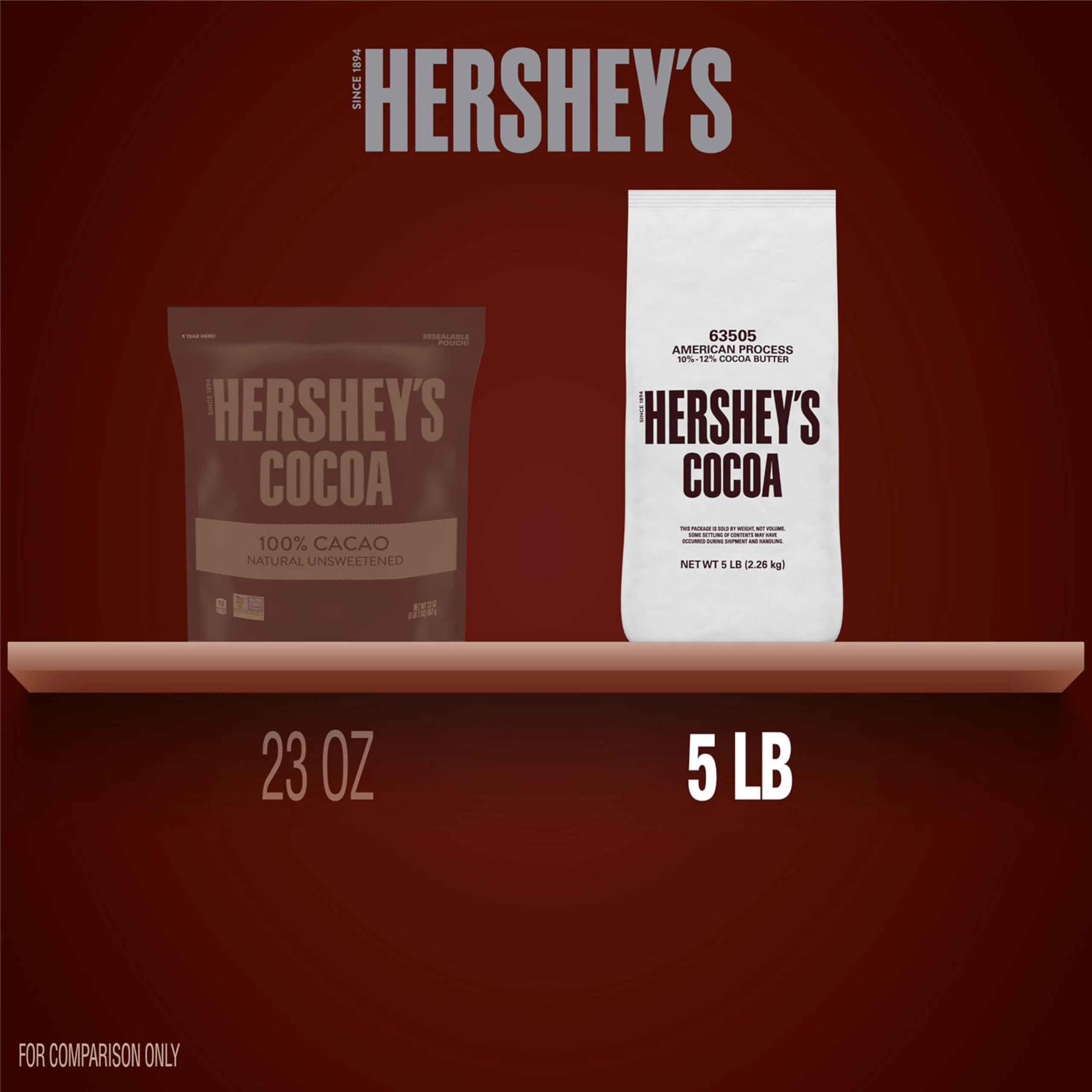 HERSHEY'S cocoa folded into brownie batter illustrating rich flavor development