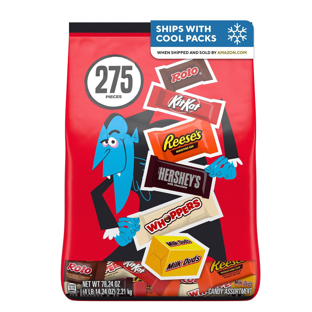 HERSHEY'S front of bag showing assortment and weight for large gatherings
