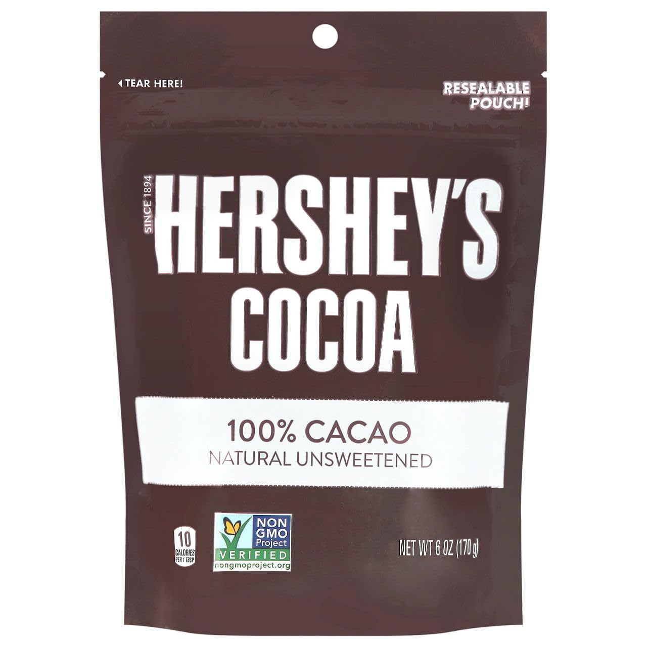 HERSHEY'S front pouch showing label and clear cocoa identity for recipe accuracy