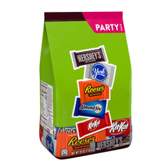 Detail of individually wrapped HERSHEY'S candies showing freshness and convenient grab-and-go