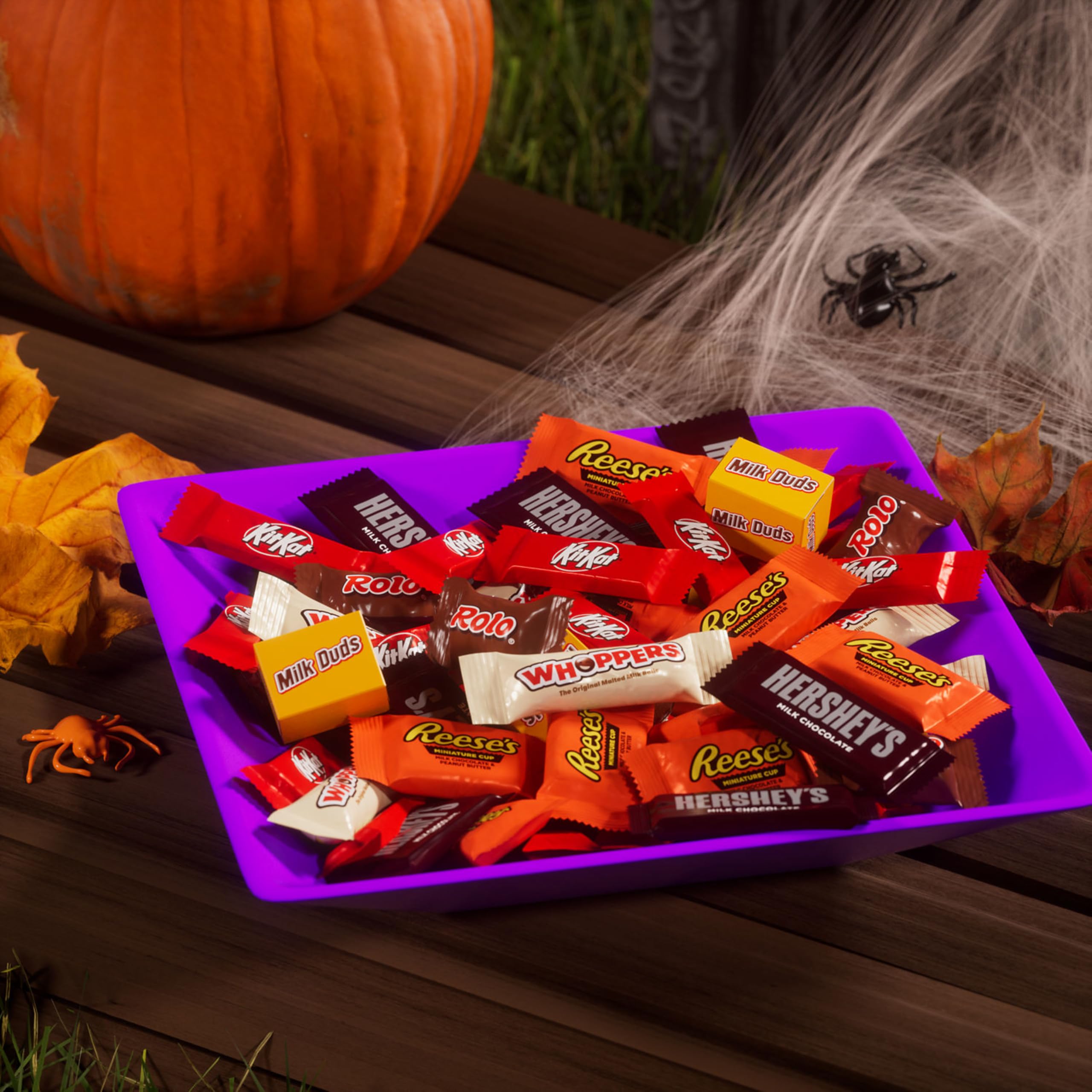 HERSHEY'S individually wrapped candies detail demonstrates hygienic distribution