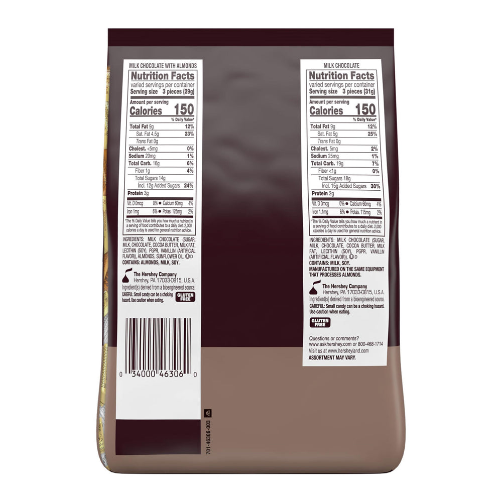 HERSHEY'S NUGGETS open bag spilling wrapped chocolates, easy access for sharing