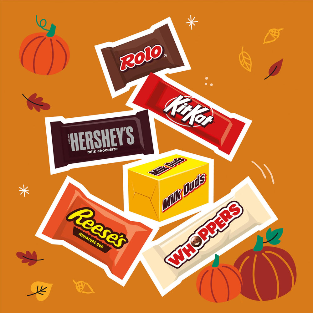 HERSHEY'S bag next to a hand showing scale and generous quantity