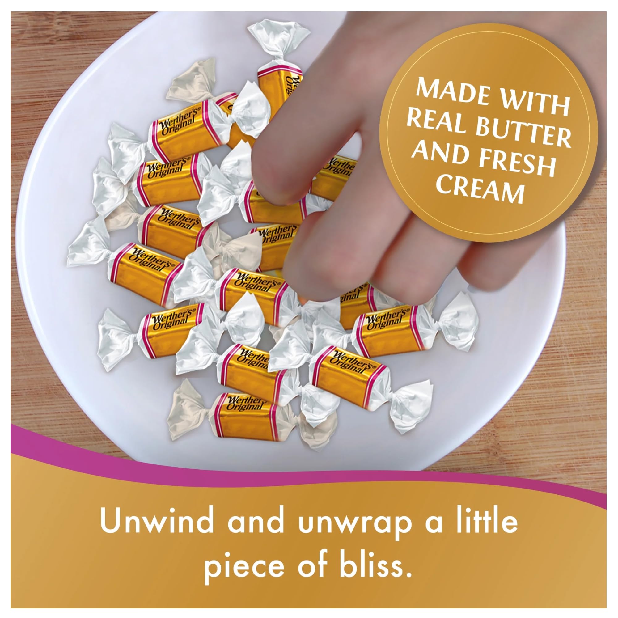 HERSHEY'S Werther in a party bowl, ready to share and impress guests