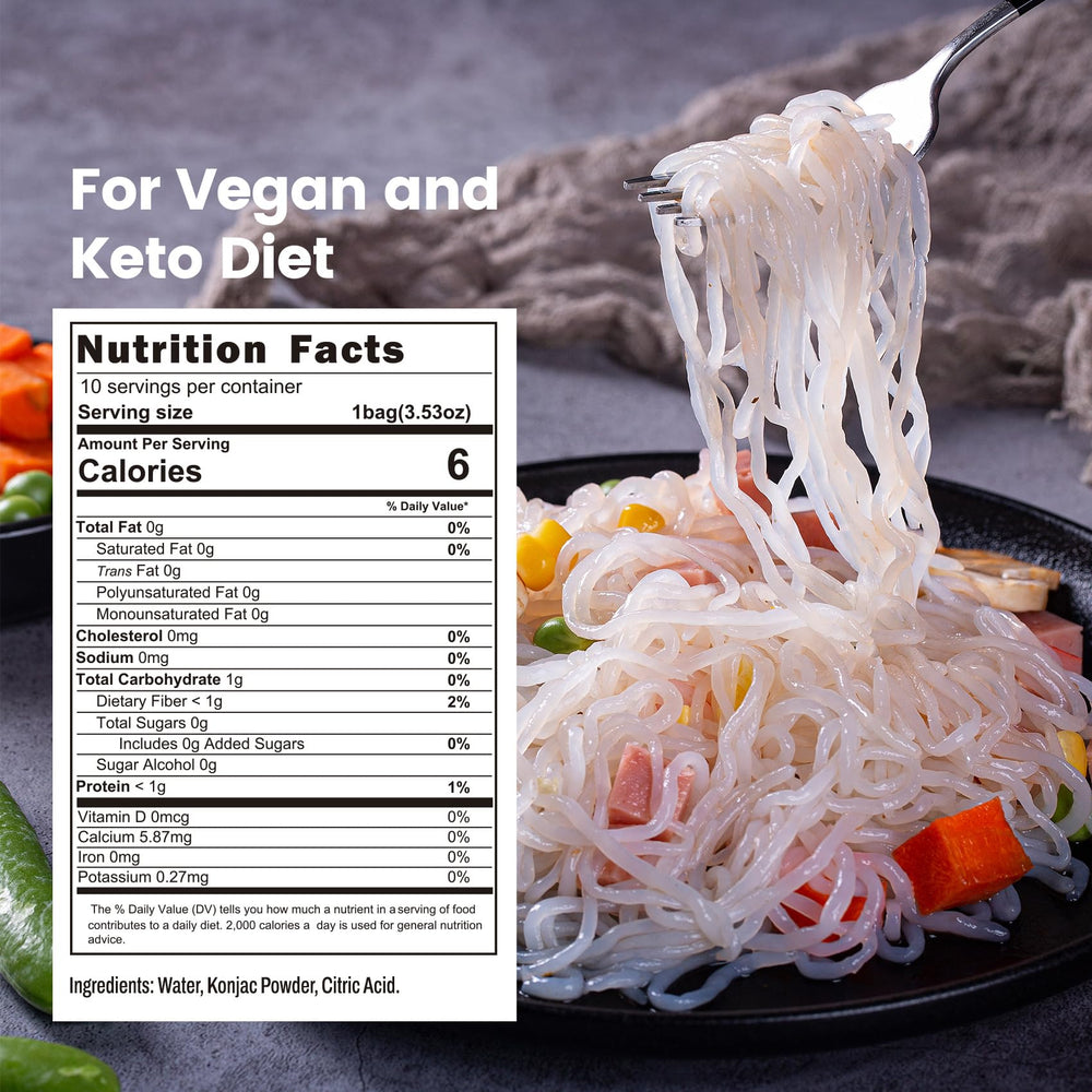 Hethstia noodles plated with tomato sauce showing convenient low‑carb meal benefit